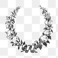 Flourish wreath png transparent background. Remixed by rawpixel.