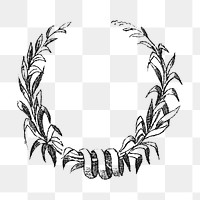 Flourish wreath png transparent background. Remixed by rawpixel.