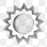 Beaming sun png, celestial illustration on transparent background. Remixed by rawpixel.