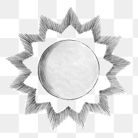 Beaming sun png, celestial illustration on transparent background. Remixed by rawpixel.