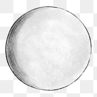 Full moon png, circle illustration on transparent background. Remixed by rawpixel.