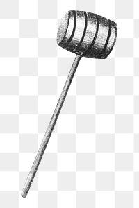 Vintage hammer png illustration on transparent background. Remixed by rawpixel.