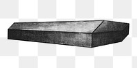 Funeral coffin png, vintage illustration on transparent background. Remixed by rawpixel.