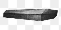 Funeral coffin png, vintage illustration on transparent background. Remixed by rawpixel.