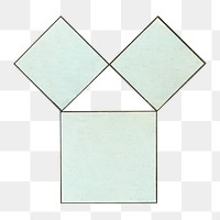 Triple cubes png, geometric shape graphic, transparent background. Remixed by rawpixel.