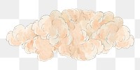 Vintage cloud png, transparent background. Remixed by rawpixel. 