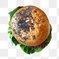 Burger png collage element, transparent background