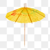 Png cocktail umbrella, isolated collage element, transparent background
