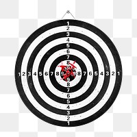 Png dartboard, isolated object, transparent background