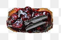 Cherry cake bakery png, transparent background