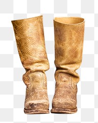 Png cowboy boots, isolated object, transparent background