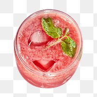 Blended strawberry png, transparent background