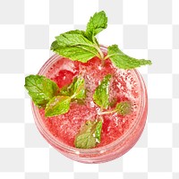 Blended strawberry png, transparent background