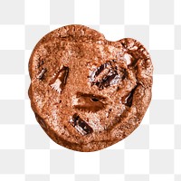 Chocolate chip biscuit png, transparent background