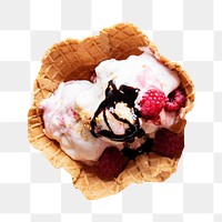 Ice cream png collage element, transparent background