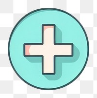 PNG  Health symbol logo turquoise. AI generated Image by rawpixel.