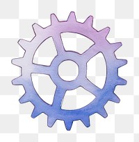 PNG Gear wheel white background machine. AI generated Image by rawpixel.