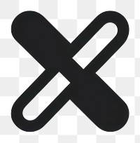 PNG Cross logo symbol black. AI generated Image by rawpixel.
