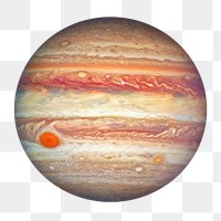 Jupiter png sticker,  planet surface, transparent background