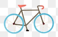 Paper bicycle png sticker, transparent background