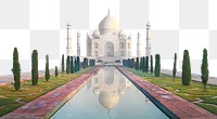 Taj Mahal png border sticker, India travel transparent background