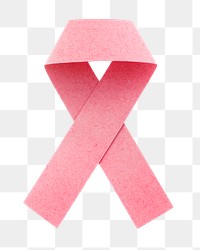 Png breast cancer awareness ribbon sticker, transparent background