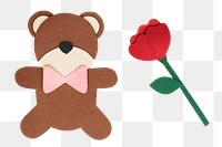 Valentine's gift png sticker, paper craft transparent background