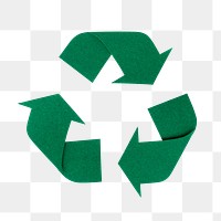 Recycle symbol png sticker, transparent background