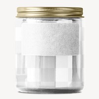 Candle jar png mockup, transparent design