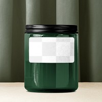 Candle jar png mockup, transparent design