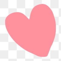 Pink heart png sticker, Valentine's day, transparent background