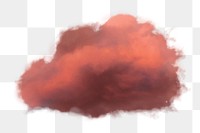 Pink cloud png sticker, transparent background