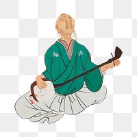 Vintage Japanese man png on transparent background. Remastered by rawpixel. 