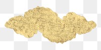 Gold cloud png Japanese sticker, transparent background. Remixed by rawpixel.