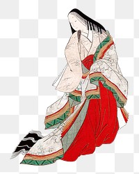 Japanese woman png on transparent background.    Remastered by rawpixel. 