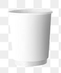 Paper cup png sticker, white blank space, transparent background