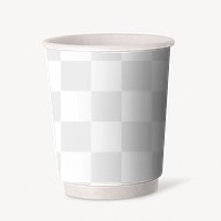Paper cup png transparent mockup