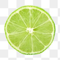 Lime slice png sticker, transparent background