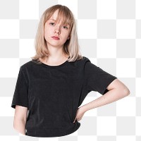 Blond girl png sticker, transparent background