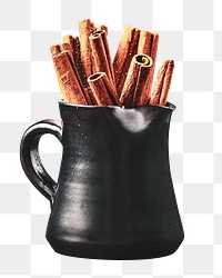 Cinnamon sticks png sticker, transparent background