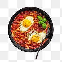 Shakshouka png sticker, transparent background