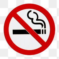 No smoking sign png sticker, transparent background