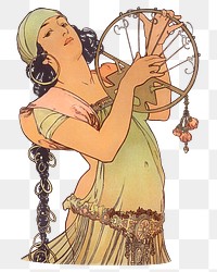 Alphonse Mucha's Salom&eacute; png, transparent background.  Remastered by rawpixel