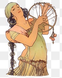 Alphonse Mucha's Salomé png, transparent background.  Remastered by rawpixel