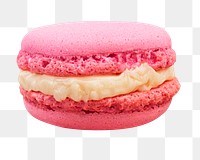 Pink macaron png sticker, transparent background