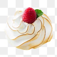 Torched meringue png sticker, transparent background