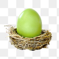 Green Easter egg png sticker, transparent background