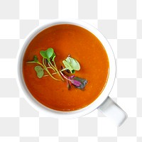 Tomato soup png sticker, transparent background