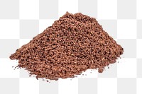 Png brown soil sticker, transparent background