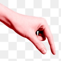 PNG hand picking up gesture sticker, transparent background